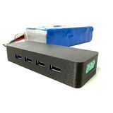 Перехідник блок живлення для заряджання телефона від fpv батареї 4 USB виходи 3200 фото