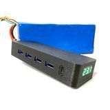 Перехідник блок живлення для заряджання телефона від fpv батареї 4 USB + 1 TYPE - C виходи 3100 фото